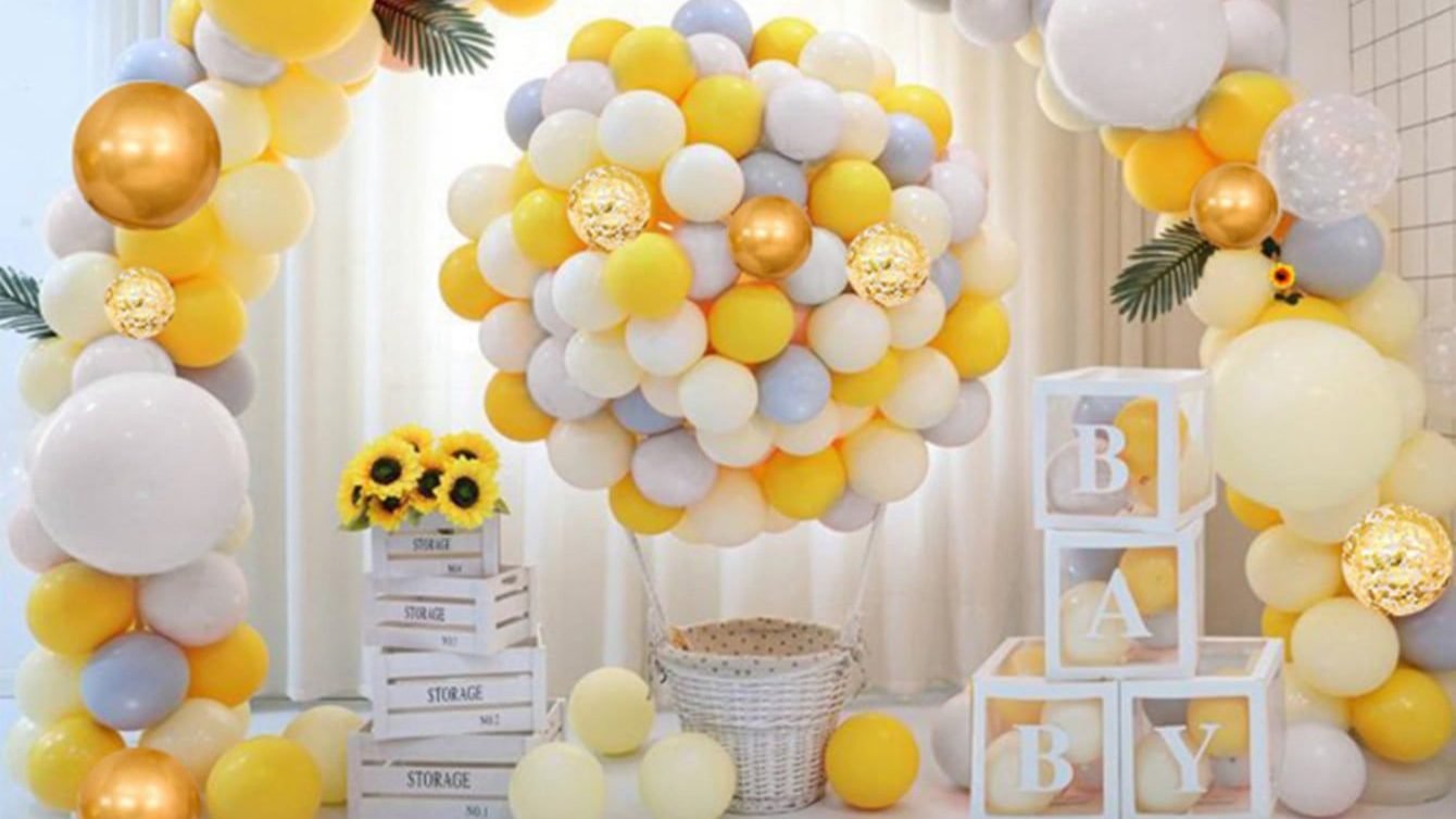 Colores baby shower niño amarillo