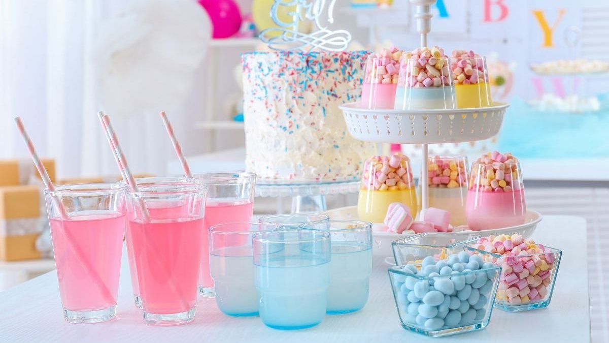 Bebidas y Comida para Baby shower