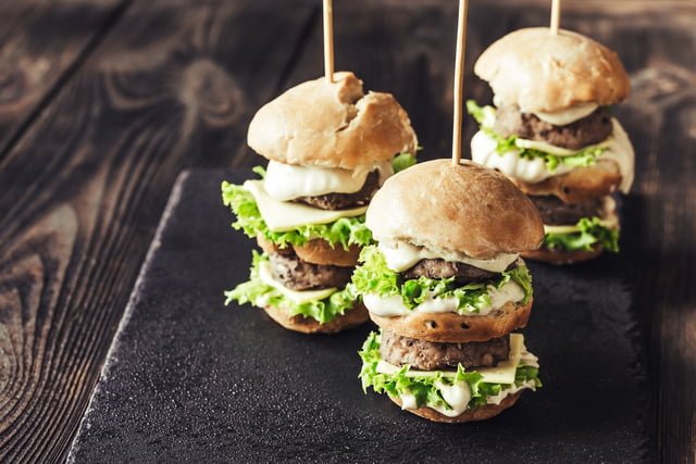 Hamburguesas Slider para Baby Shower