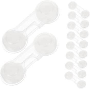 Mtxorvix 10 Pcs Cerraduras de Seguridad para Niños, Adhesivas y Transparentes Cerraduras Para Gabinetes Refrigerador y Protección Infantil Eficaz y Fácil De Instalar