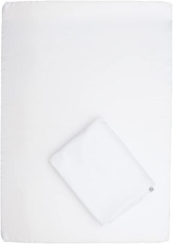 CARY | Colchón para Cuna Colecho 50 x 80 cm Grosor de 4 centímetros, Densidad Media con Funda Protectora Afelpada, Impermeable y Absorbente Tipo Microfibra, Blanco