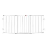 Regalo Puerta de bebé configurable de 76 pulgadas, 3 paneles, incluye soportes de pared y herrajes