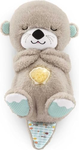 Fisher-Price Sound Machine Soothe 'n Snuggle - Juguete portátil de peluche para bebé con detalles sensoriales, luces musicales y movimiento de respiración rítmica