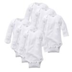 Gerber Unis-baby - Paquete múltiple de mamelucos de manga larga para bebé, Paquete de 6 manoplas, Recién nacido