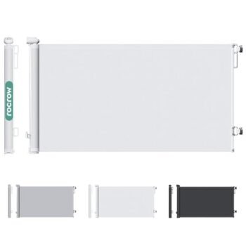 RocRow Puerta De Seguridad para Niños, 300 * 86cm sin Agujeros/taladros para instalación. Adecuado para escaleras, Cocina, Puertas, Pasillo, Puerta de Seguridad para bebés (Blanco, 300 * 86cm)