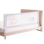 VEAKAR 1.8m Barandal para Cama,Barandal Cama,Barandilla para Cama,28 Niveles de Ajuste de Altura,Colchón de 5-30 cm de Grosor,para Camas Tapizadas,Planas y con Láminas