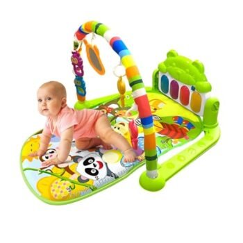 Raganet, Baby Gym Musical, Gimnasio Para Bebés Con Piano Juguete, Tapete Con Juegos, Diseños Divertidos: Verde (Selva)