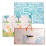 SHIMY Tapete para Bebé Plegable Doble Vista XL (150x200 cm), Tapete de Juego Infantil para Niños Impermeable y Resistente, Ultra Suave para Gateo y Estimulación Temprana, Colchoneta Interior/Exterior