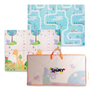 SHIMY Tapete para Bebé Plegable Doble Vista XL (150x200 cm), Tapete de Juego Infantil para Niños Impermeable y Resistente, Ultra Suave para Gateo y Estimulación Temprana, Colchoneta Interior/Exterior