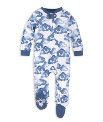 VIOPY Pijama Bebés Niñas/Niño Algodón Orgánico con Pies Mamelucos y Cremallera Frontal Cerrados Térmico Mono de Manga Larga para Recién Nacido y Bebé Pequeños