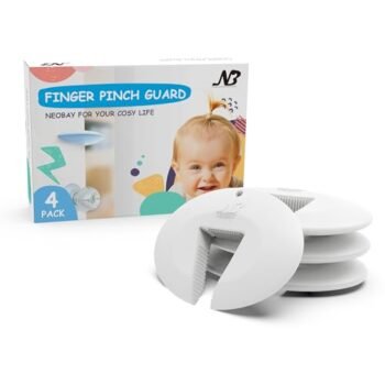 Neobay - Protector de pellizcos de puerta y tapón de golpe de puerta, protector de silicona duradero para puerta, evita lesiones por pellizcos de dedos, puertas de golpe de puerta, seguridad de puerta