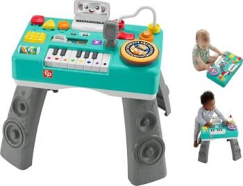 Fisher-Price - Mesa de DJ para bebés y niños pequeños con Contenido y Actividades de escenarios Inteligentes para bebés a Partir de 6 Meses, versión multiidioma