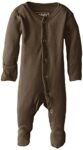 L'ovedbaby Baby - Footie orgánico para bebé, Corteza de árbol, 9-12 Meses