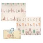 PAPU BABY Tapete de juego Plegable 1.55 x 2.00 para Bebés Doble Vista. Baby Play Mat. (Oso)