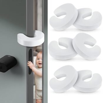 6 Tope de Puerta, Tope para Puerta para Bebé Seguridad Protector, Tapón de Puerta a Prueba de Bebés, Parachoques de EVA Duradera Resistente a Múltiples Impactos, Evita Lesiones Por Pellizcos de Dedos