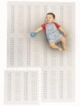 MoMat Tapete para bebe niños y niñas de foamy foami fomi - Piso para bebe de Espuma goma EVA super suave y grueso Alfombra infantil armable de juego (Beige con flechas Gris)