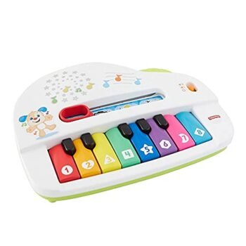 Fisher-Price Ríe y Aprende Perrito Piano Sonidos Divertidos Juguete para bebés de 6 a 36 Meses