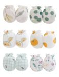 ZURLEFY - Guantes de bebé para recién nacido, sin arañazos, guantes de sombrero para bebé para niños pequeños, bebés, recién nacidos, 3, 2.76"*3.15"