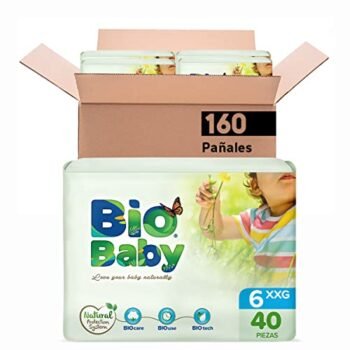 Bio Baby Pañal Bebé , Talla 6 XXG -grande, 160 units