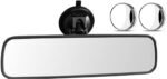 Slzhds Espejo Retrovisor para Auto con 2 Pcs Espejo de Coche de Punto Ciego, Retrovisor para Auto, Espejo HD con Ventosa Giratoria 360° para Coche, Antideslizante y Universal