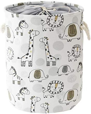 INough Cesto Ropa Sucia Cesta Ropa Sucia Bebe, Cesta de Juguetes Cesto Colada con Asa, Cubo Ropa Sucia para Lavadero Habitación Infantil Salon Baño, Cestos para la Colada Juguete (Jirafa)