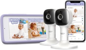 HUBBLE CONNECTED Nursery PAL Cloud Touch Smart WiFi habilitado para bebé Monitor con visualización táctil HD a Color Unidad para Padres, más Sonidos calmantes precargados, Canciones de Cuna e