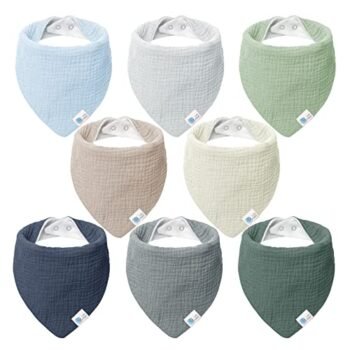 Lulu moon Baberos para Bebé - baberos de dentición Bandana Bebe para Niños y Niñas (8, Costa)