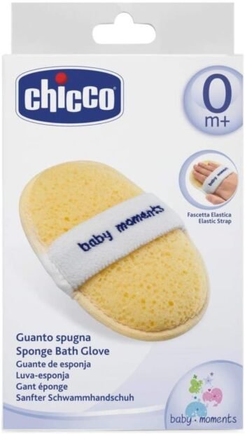 Chicco Guante de esponja Baby Moments, Amarillo