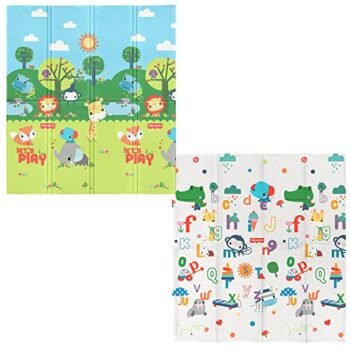 Fisher Price Portable Baby Playmat Double Side -180x160x1.0 cm PE - Let's play and learn