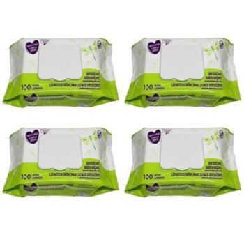 Parents Choice Toallitas Humedas para bebé sin aroma, con 400 piezas (4 pack de 100 hojas c/u)