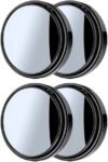 JESWO 4 Espejo de Punto Ciego de Vidrio Auto, Espejo Retrovisor para Auto, vidrio HD, Rotación de 360 Grados para Todos Los Vehículos Comunes