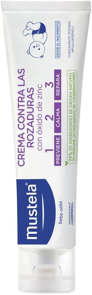 Mustela, Crema Contra las Rozaduras para Bebé 123, 108g