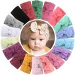 DeD 18 diademas de nailon para recién nacidos, lazos para el pelo, bandas elásticas suaves para recién nacidos, bebés y niños pequeños