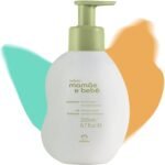 natura - Crema hidratante de rápida absorción para bebés Mamãe e Bebê - 100% vegana - Manteca de cupuaçu con aceite vegetal - 98,8% de origen natural - Todo tipo de piel - Li