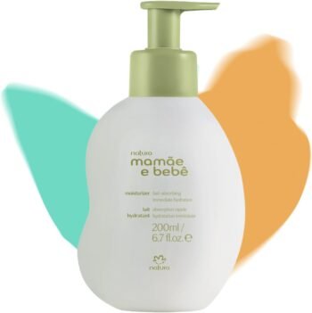 natura - Crema hidratante de rápida absorción para bebés Mamãe e Bebê - 100% vegana - Manteca de cupuaçu con aceite vegetal - 98,8% de origen natural - Todo tipo de piel - Li