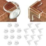 RONLADO 20 Piezas Protectores Esquinas Y Bordes Transparentes para Bebes y Niños,PVC de Seguridad,Adhesivo Pegamento Fuerte,para Proteger Muebles,Bebé,Niños,Viejos(10 Tipos de Bolas+10 Tipos de T)
