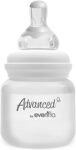 Advanced by Evenflo, Biberón Anticólicos Cuello Estándar, Recién Nacido, Transparente, Flujo Lento, 2oz/60ml, 1 pieza, MEX.