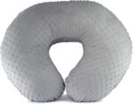 Nap Baby Almohada de Lactancia, Cojin de Lactancia para Bebé. Ideal para la Maternidad, Súper Suave, Funda Desmontable - Burbuja Gris
