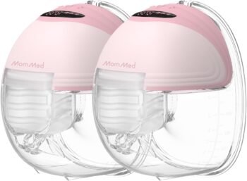 Extractor de leche portátil MomMed S21, extractor de leche manos libres con pantalla inteligente y diseño a prueba de fugas, extractor de leche eléctrico portátil doble con 3 modos y 12 niveles