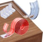 JESWO Esquineros Protectores para Bebe, Protectores de Esquinas para Muebles de Silicona, Tira Protectora de Bordes 3M + 4 Esquinas para Mesas, Esquinas, Escaleras