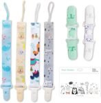 VIDA4U 6 Piezas Clips de Chupete Para Niños y Niñas, Correas Universales y Porta Chupete para Chupón, Mordedor, Babero y Juguetes, Regalo para Recién Nacidos en Baby Shower y Cumpleaños