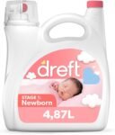 Dreft Detergente para Ropa de Bebé Recién Nacido Hipoalergénico. Stage 1 Newborn. 114 Loads. 4.87 L