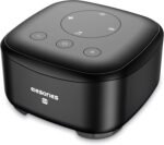 SNORF Ruido Blanco Para Bebe, S3-ECO White Noise Machine, diseño minimalista en forma de cubo, 20 sonidos relajantes, entrada para auriculares de 3.5mm, que proporcionan un ambiente cómodo para dormir(Negra)