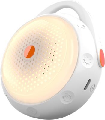 SNORF Ruido Blanco para Bebe, Elegante Máquina de Ruido Blanco, 12 Sonidos Relajantes, Adecuada para Bebés y Adultos, Diseño Portátil, Altavoz Bluetooth Inalámbrico