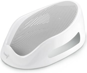 Bebbly Soporte para Bañera de Bebé Antideslizante con Base Ergonómica Reclinada para Recién Nacido Ideal para Baño Seguro y Cómodo en Lavabo o Tina 33 x 55 x 22 cm Bebés 0 a 6 Meses