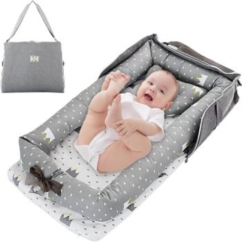SPOWAY Cuna para Viaje portatil Cuna de Bebé Recién Nacido Portátil Tumbona de Bebé Portátil Plegable para Dormitorio de Viaje Al Aire Libre