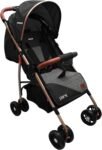 INFANTI | Carriola para Bebe PARK Negro | Carreola con Portabebé - Carriola de Viaje - Carrito para Bebe | Cosas para Bebes 6 Meses hasta 15 kg - Compacta y Plegable | Barra de Seguridad Desmontable
