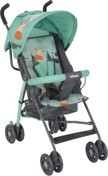 INFANTI | Carriola para Bebe de Baston SKIT | Carriola de Viaje - Carrito para Bebe | Cosas para Bebes 6 Meses hasta 15 kg - Compacta y Plegable | Carriola de Baston Ligera con Arnés de Seguridad