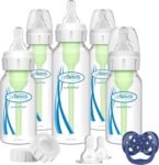 Dr. Brown's Juego de regalo de biberón de bebé con opciones anticólicos + botellas de 4 onzas y 8 onzas y chupete PreVent