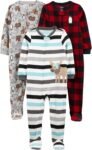 Simple Joys by Carter's - Paquete de 3 pijamas de forro polar de ajuste holgado para bebés y niños pequeños